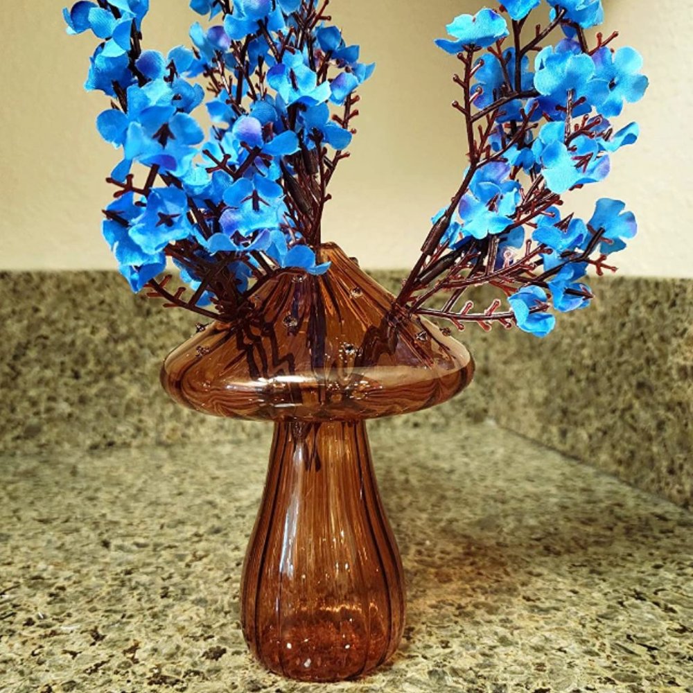 Anthropologie Mushroom Glass Vase